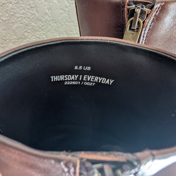 BNIB - Thursday Boot Co Soho Zip Boot in Chocolate US Women's 8.5 - Picture 6 of 8